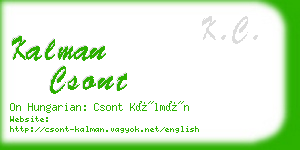 kalman csont business card